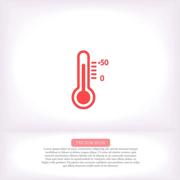 Thermometer vector icon , lorem ipsum Flat design — Stock Vector