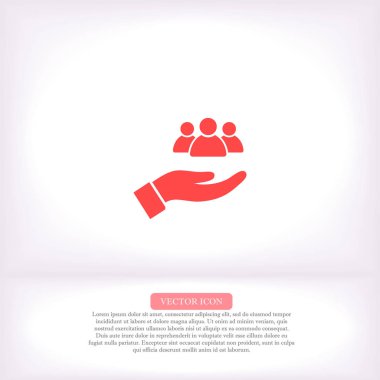 El simgesindeki insanlar, lorem ipsum Düz Tasarım