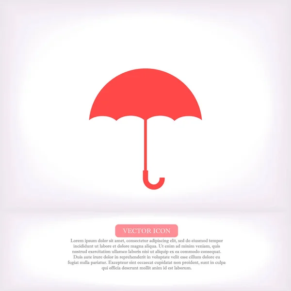 Ícone de vetor guarda-chuva, lorem ipsum Design plano — Vetor de Stock