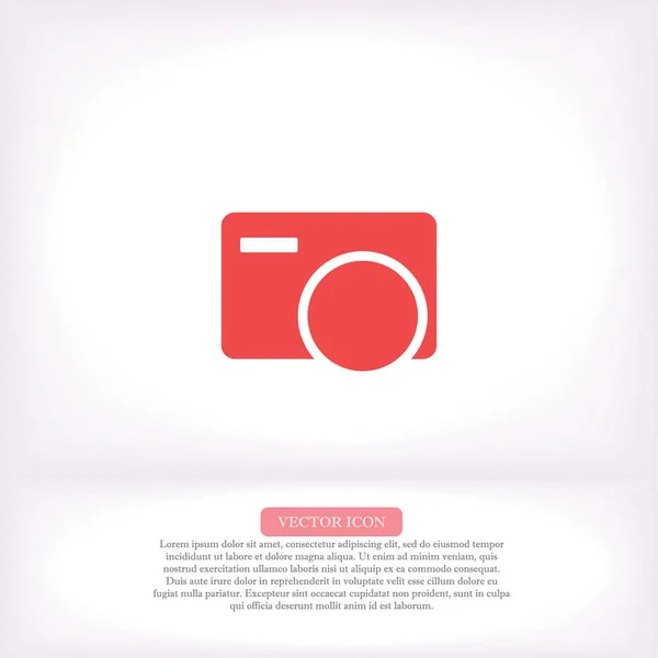 Camera vector icoon, lorem ipsum Flat design — Stockvector