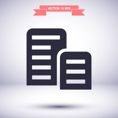 Liste vektör simgesi, lorem ipsum Düz Tasarım