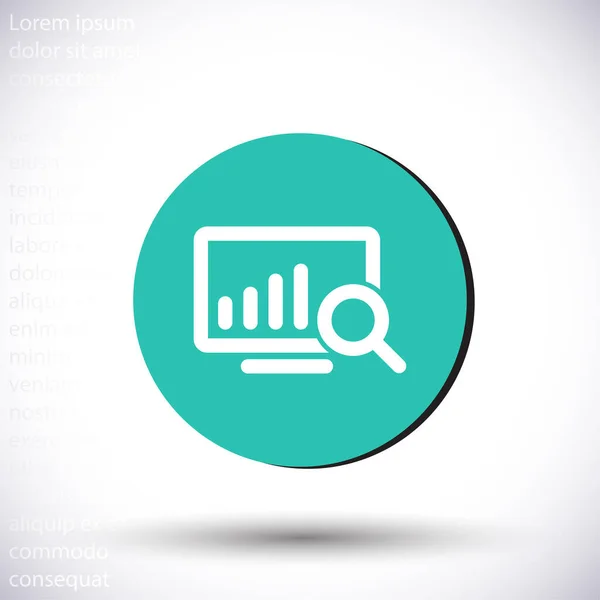 Grafik vektör simgesi, lorem ipsum düz tasarım