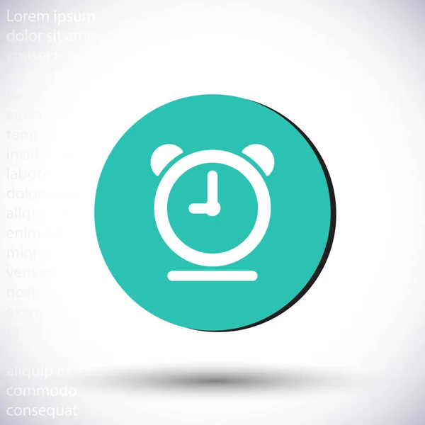 Uhr-Vektorsymbol, lorem ipsum flaches Design — Stockvektor