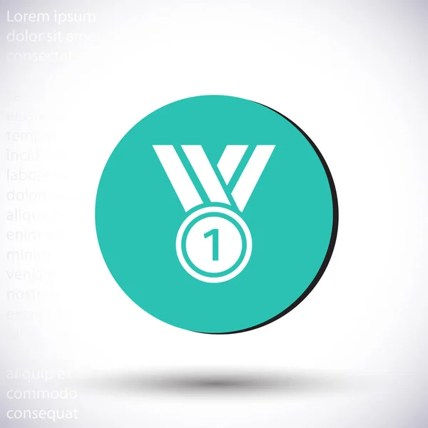 Icône vectorielle médaille, lorem ipsum Design plat — Image vectorielle