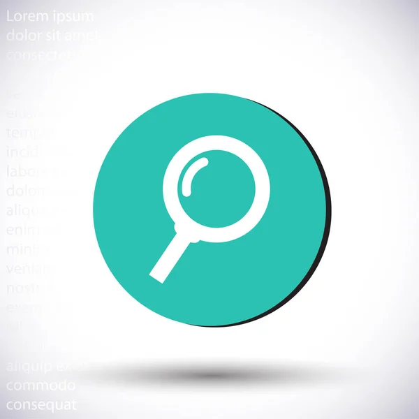 Magnifier with a man vector icon , lorem ipsum Flat design — Stock Vector