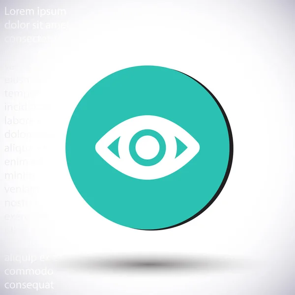 Icono del vector ocular, lorem ipsum Diseño plano — Vector de stock