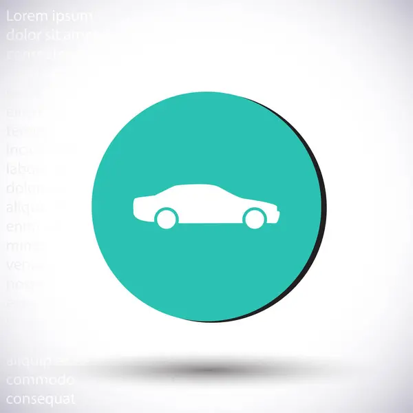 Icône vectorielle de voiture, lorem ipsum Design plat — Image vectorielle