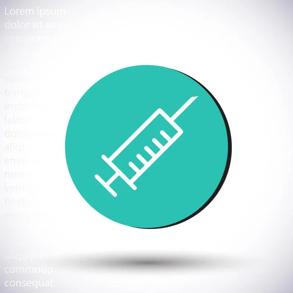 Syringe vector icon , lorem ipsum Flat design — Stock Vector