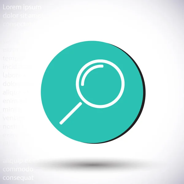 Loupe vector icon , lorem ipsum Flat design — Stock Vector