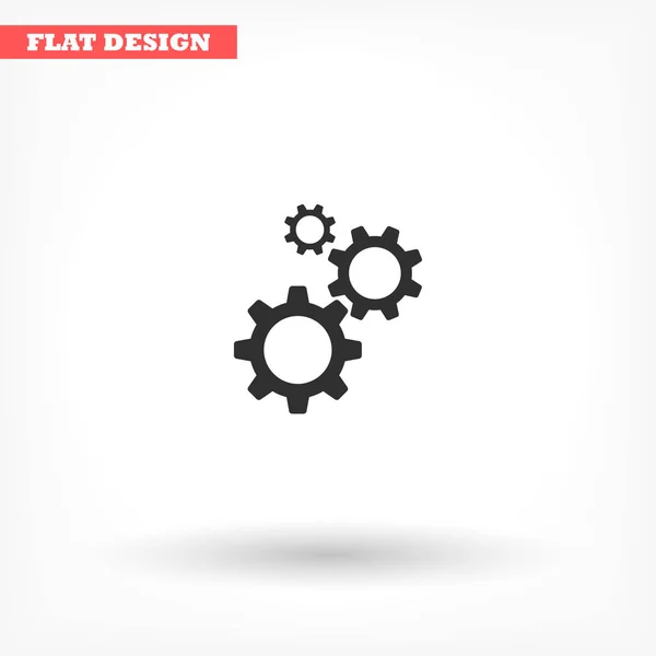 Icône vectorielle engrenages, lorem ipsum Design plat — Image vectorielle