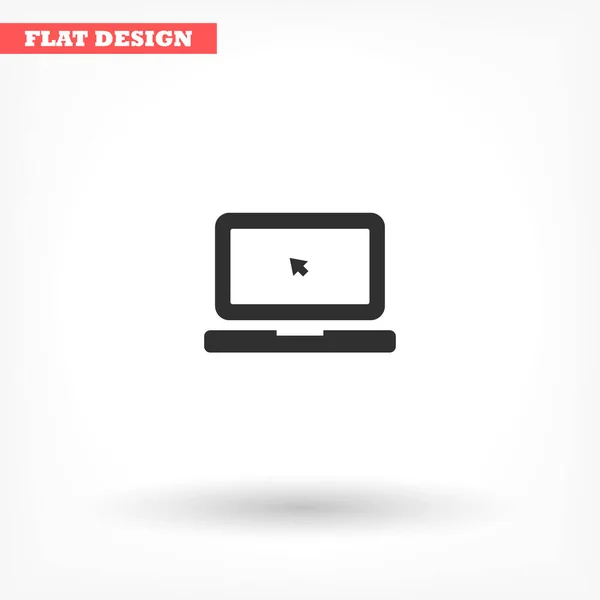 Laptop vector icon , lorem ipsum Flat design — 스톡 벡터