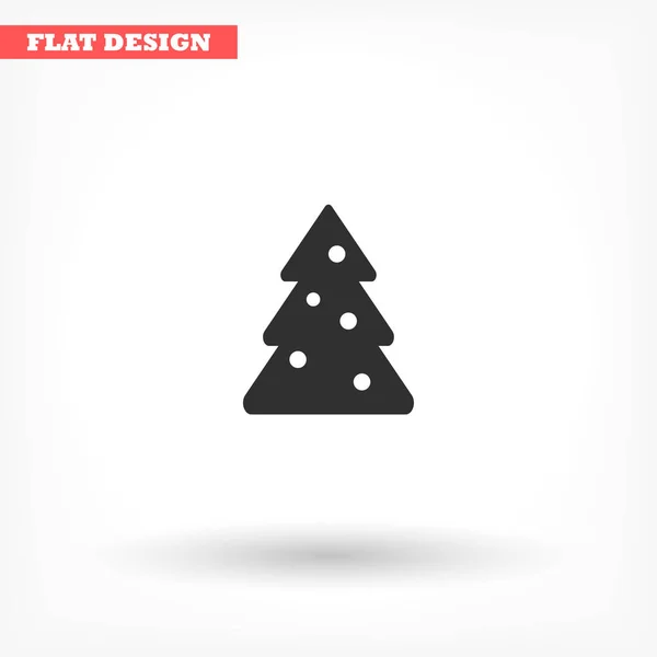 Icône vectorielle arbre de Noël, lorem ipsum Design plat — Image vectorielle
