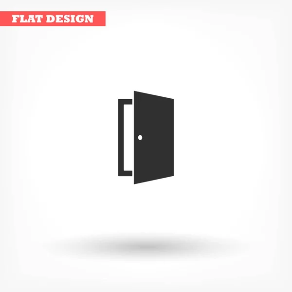 Icône vectorielle de porte, lorem ipsum Design plat — Image vectorielle