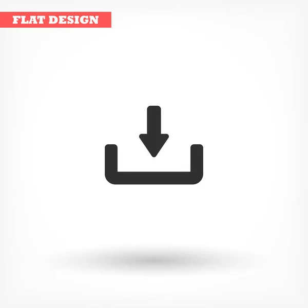 Nedladdning vektor ikon, lorem ipsum Platt design — Stock vektor