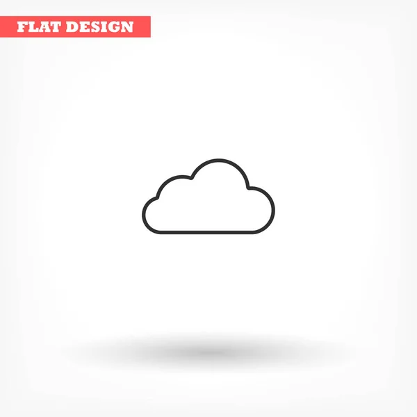 Pictograma vectorială cloud, lorem ipsum Design plat — Vector de stoc