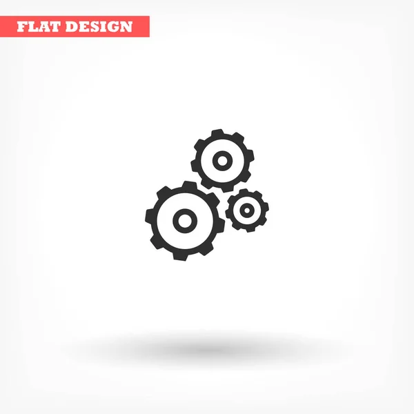 Icône vectorielle engrenages, lorem ipsum Design plat — Image vectorielle