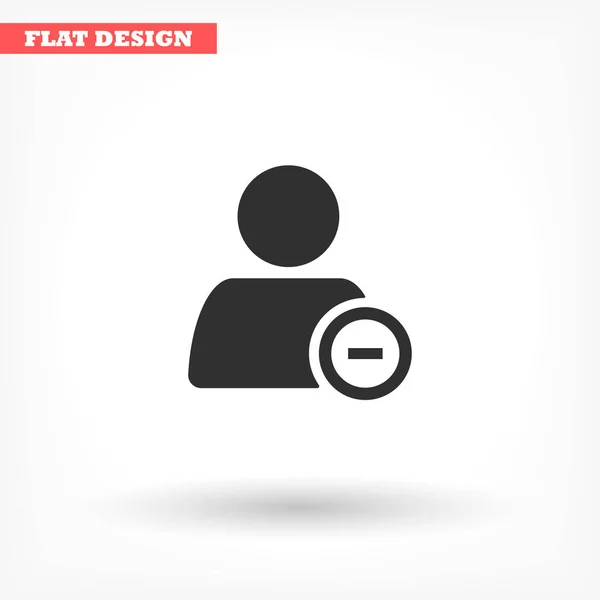 Supprimer une icône vectorielle personne, lorem ipsum Design plat — Image vectorielle