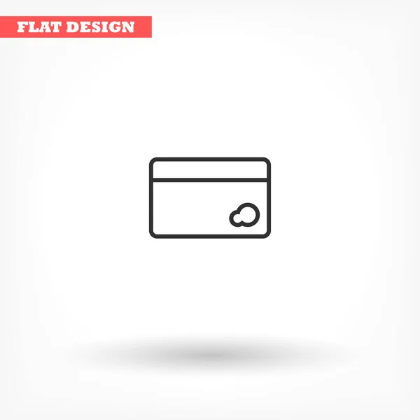 Icône de carte de crédit, lorem ipsum Design plat — Image vectorielle