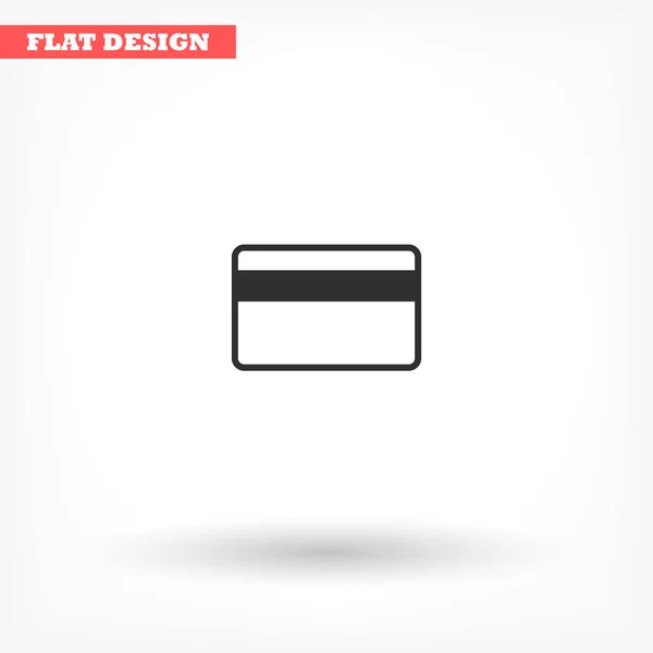 Icône de carte de crédit, lorem ipsum Design plat — Image vectorielle