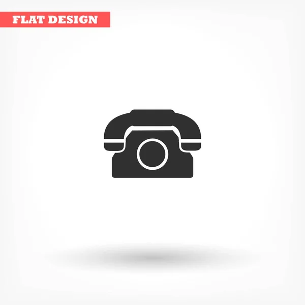 Vintage telefoon vector icoon, lorem ipsum Flat design — Stockvector