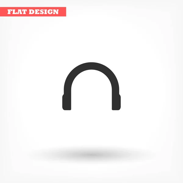 Icône vectorielle casque, lorem ipsum Design plat — Image vectorielle