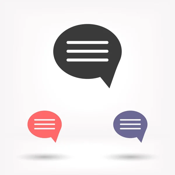 Chat sms vector icon , lorem ipsum Flat design — Stock Vector