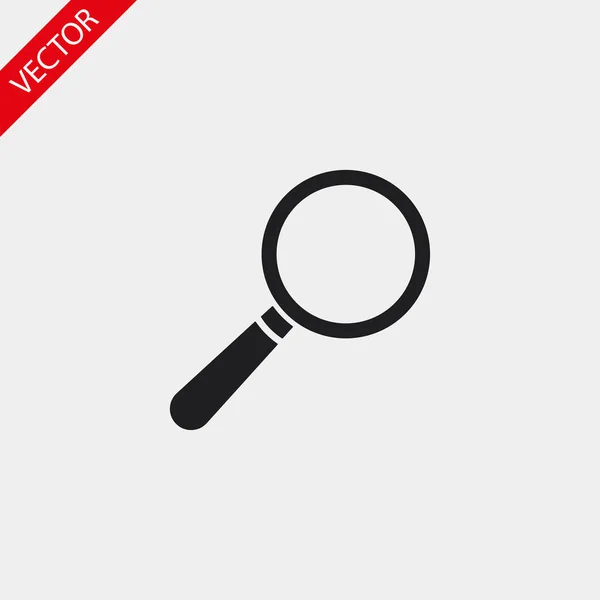 Loupe vektör simgesi, lorem ipsum düz tasarım