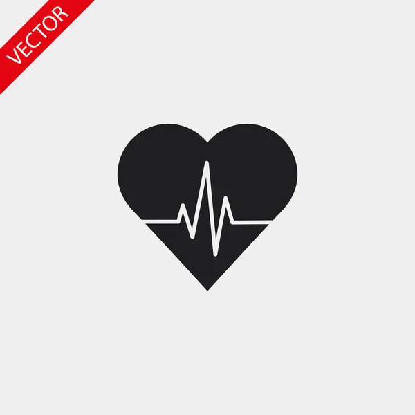 Vektorová ikona Heartbeat, lorem ipsum Plochý design — Stockový vektor