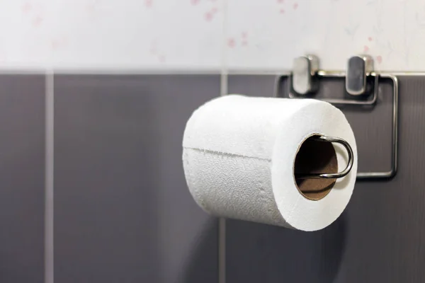 Toilettenpapier im Badezimmer — Stockfoto