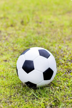occer top yeşil çimenlerin üzerinde