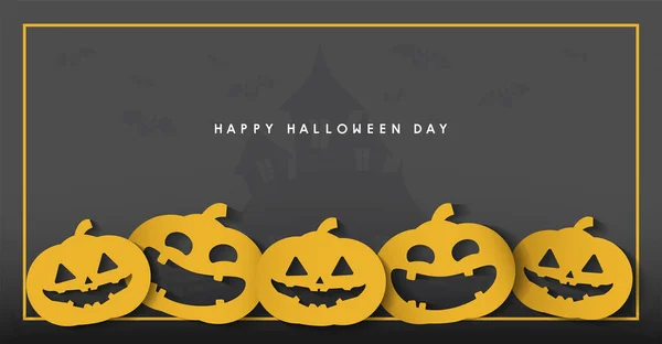 ( 영어 ) Happy Halloween day banner vector design 2019 — 스톡 벡터