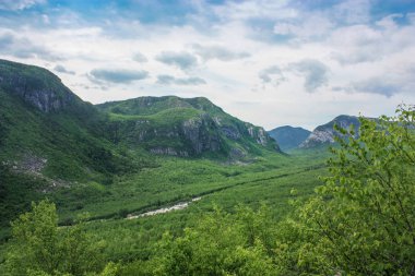 Parc des grands jardins, quebec, Canada 'da harika bir manzara.