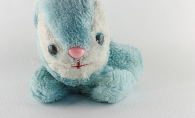 Eski doldurulmuş mavi hayvanlar