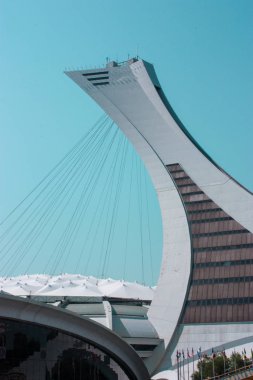 Montreal Kanada 08 25 12: Montreal Olimpiyat Stadyumu Kulesi, dünyanın en yüksek eğimli Kulesi olduğunu.