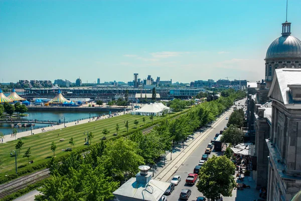 Toller Blick auf den alten Hafen von Montreal — Stockfoto