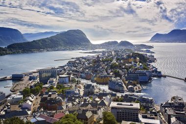 a view over Alesund clipart