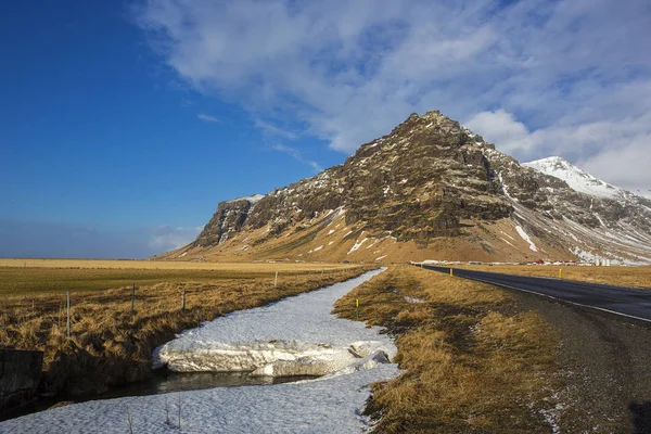 Islandská Zimní Cesta Únor — Stock fotografie