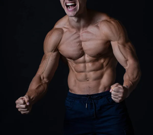 Hombre Enojado Posando Estudio — Foto de Stock