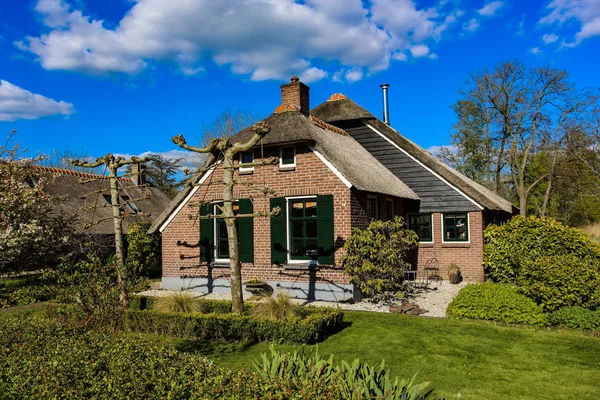 Giethoorn Países Bajos Las Hermosas Casas Ciudad Jardinería Conoce Como — Foto de Stock