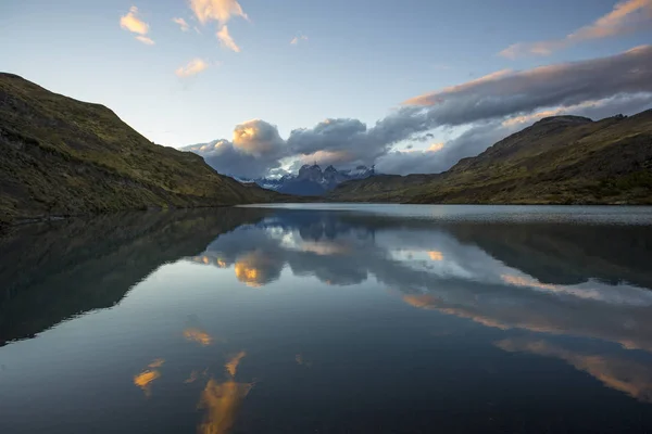 Torres Del Paine Ulusal Parkı Patagonya Şili Turkuaz Gölü Pehoe — Stok fotoğraf