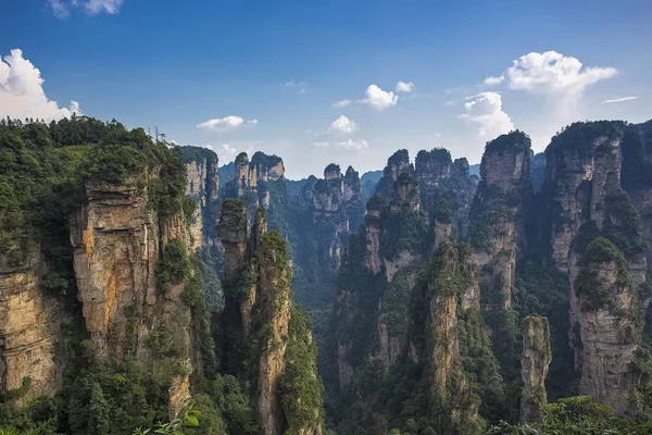 Pics Montagne Dans Parc Forestier National Zhangjiajie Chine — Photo