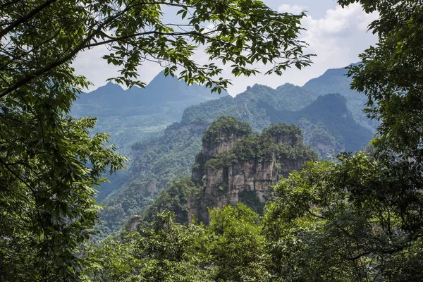 Pics Montagne Dans Parc Forestier National Zhangjiajie Chine — Photo