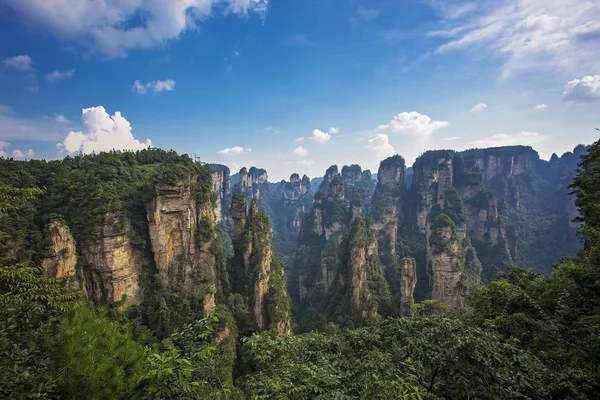 Pics Montagne Dans Parc Forestier National Zhangjiajie Chine — Photo