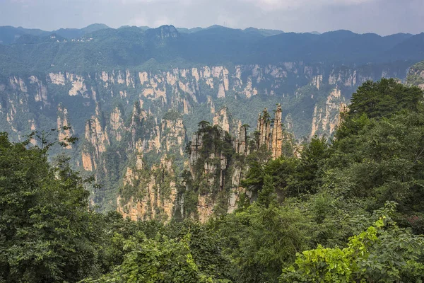 Pics Montagne Dans Parc Forestier National Zhangjiajie Chine — Photo