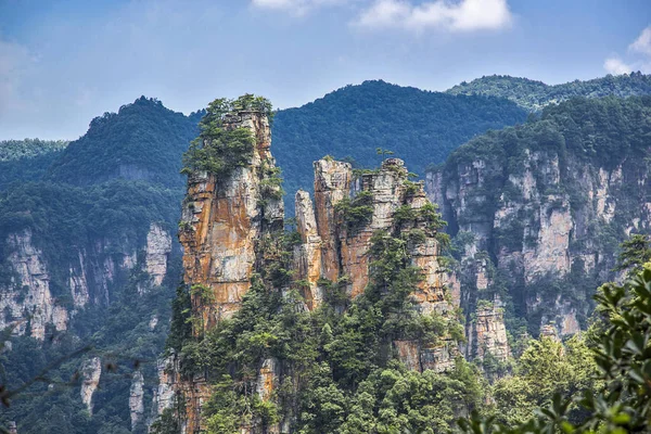 Pics Montagne Dans Parc Forestier National Zhangjiajie Chine — Photo