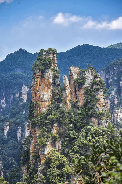 Pics Montagne Dans Parc Forestier National Zhangjiajie Chine — Photo