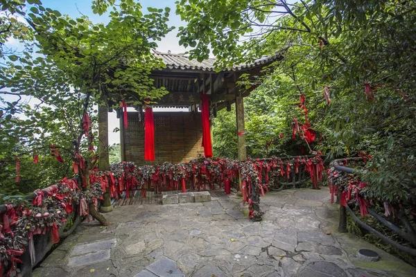 Templo Montanha Tainmen Cidade Zhangjiajie Província Hunan China — Fotografia de Stock