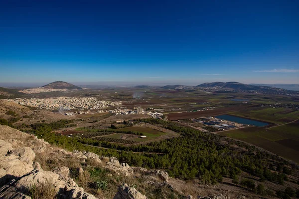 Mount Szakadék Nazareth Alacsonyabb Galilee Izrael Déli Peremén Található Magasból — Stock Fotó