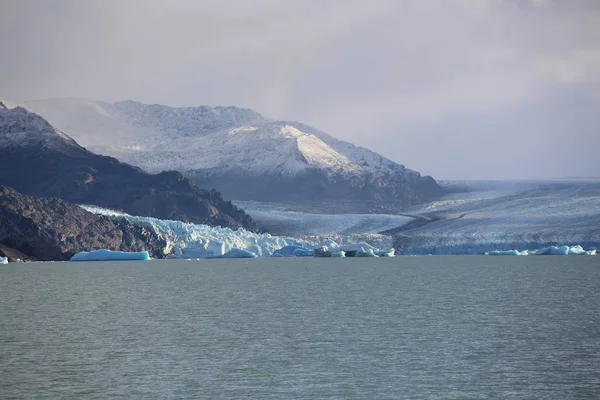 Montañas Invierno Canal Beagle Región Antártica Argentina Crucero Callejón Glaciar — Foto de Stock