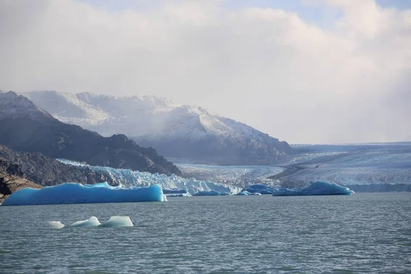 Montañas Invierno Canal Beagle Región Antártica Argentina Crucero Callejón Glaciar — Foto de Stock